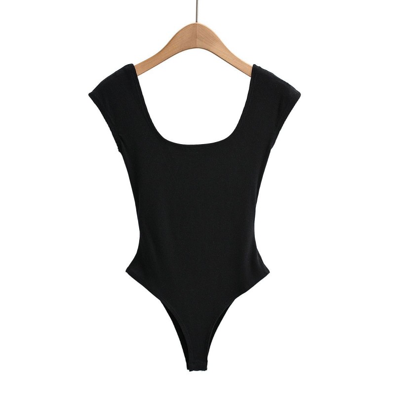 Women Fashion Sexy Solid Color Backless Tight Bodysuits